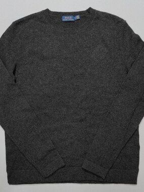 Polo Ralph Lauren Womens S Gray Merino Wool Cashmere Crewneck Sweater New
